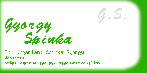 gyorgy spinka business card