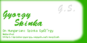 gyorgy spinka business card